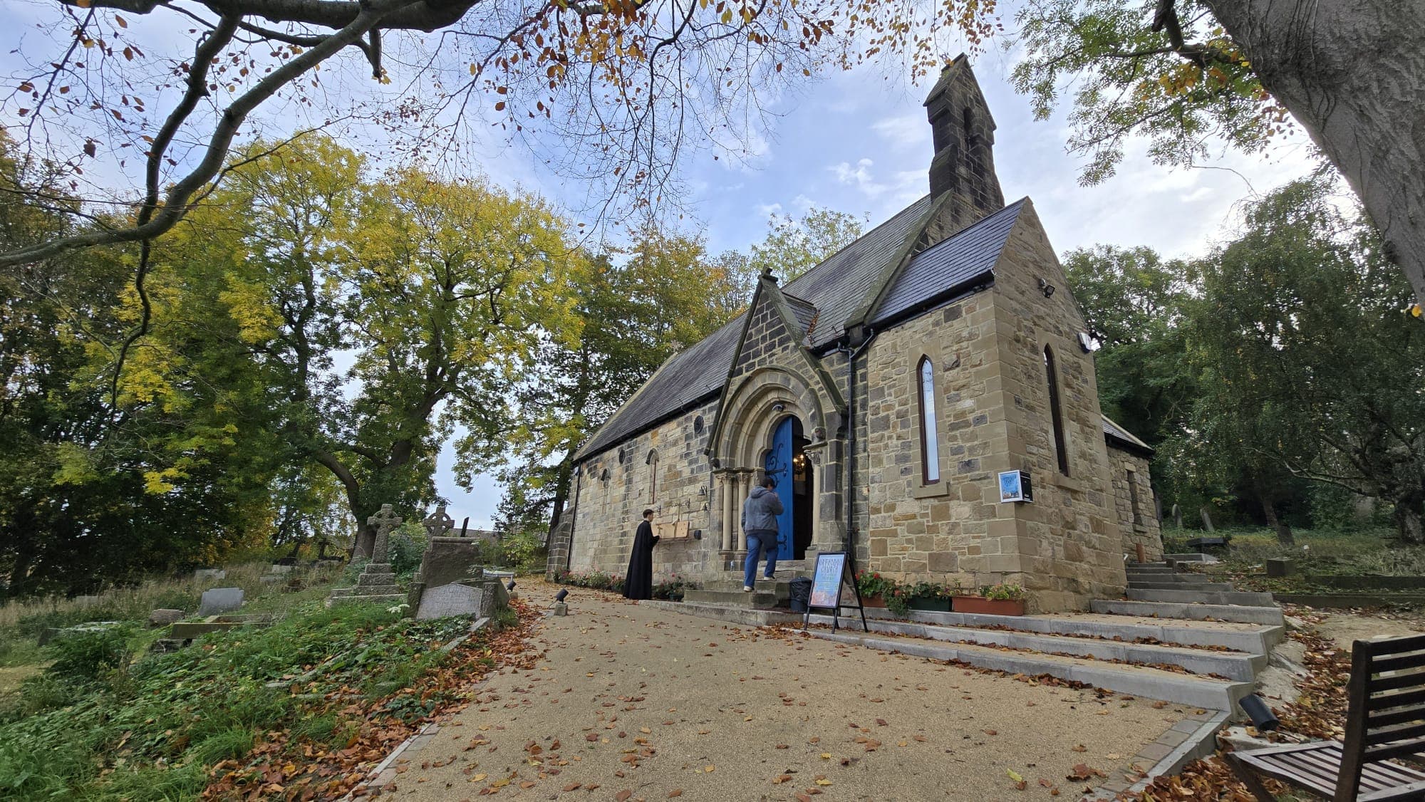 The restored church at Providence Row in spring