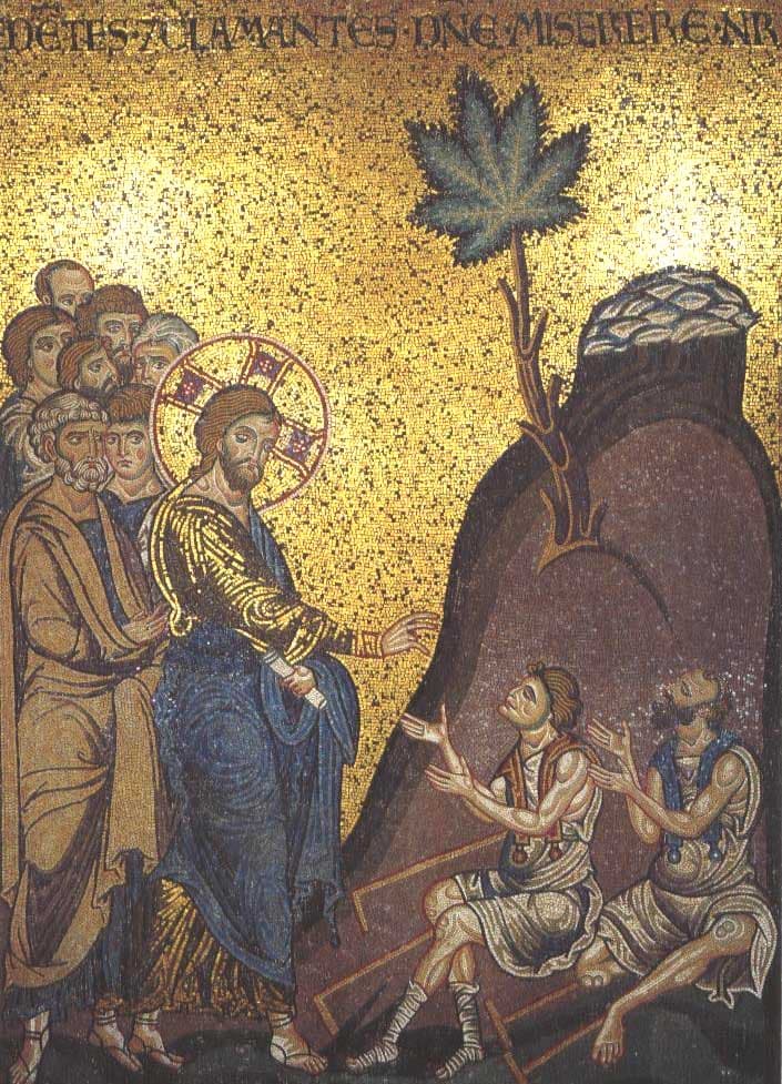 Christ heals two Jericho blind men - Sibeaster (Wikimedia Commons, Public domain) Christ heals two Jericho blind men
